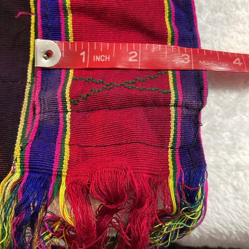 India Red and Black Striped Women's Shoulder Bag - Picture 9 of 11